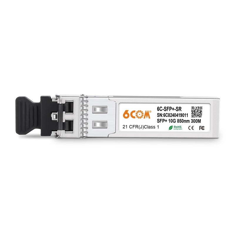 6COM 10Pack 10GBase-SR SFP+ Transceiver, 10G 850nm Multimode Module up to 300M, Compatible for Cisco SFP-10G-SR, Ubiquiti UniFi UF-MM-10G, Meraki MA-SFP-10GB-SR, D-Link, Netgear, Mikrotik, ZTE and More - Image 2